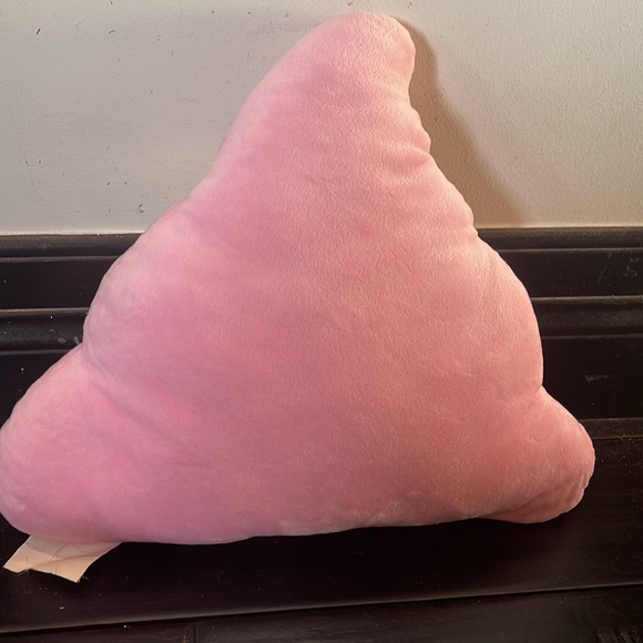 Emoji 15" Pillow Pink Poop Stuffed Plush Smiley Face Cartoon Novelty Fun Gift - Picture 2 of 2